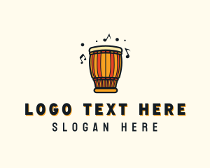 Traditional - African Drum Djembe logo design