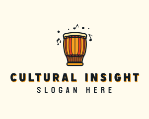 African Drum Djembe logo design