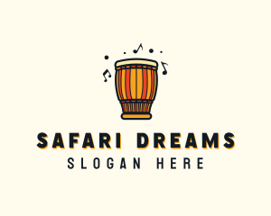 African Drum Djembe logo design