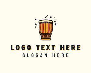 Percussion - African Drum Djembe logo design