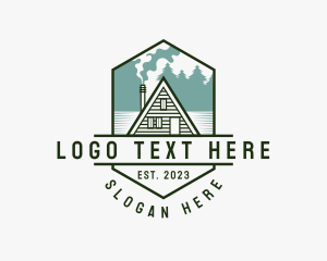 Roofing - Cabin Camping House logo design