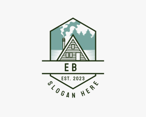 Cabin Camping House Logo