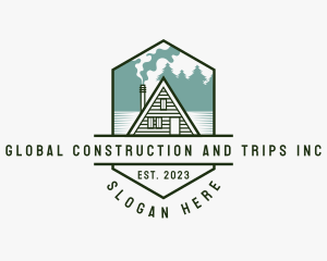 Cabin Camping House Logo