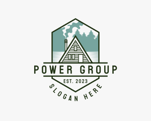 Cabin Camping House Logo