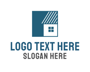 Square - House Roof Stripes logo design