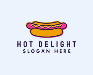 Glitch Hot Dog Diner logo design