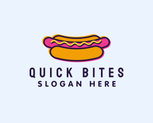 Fastfood - Glitch Hot Dog Diner logo design