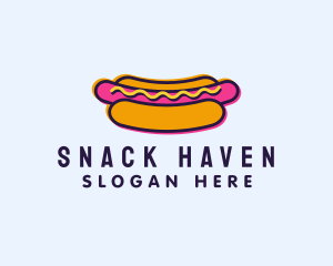 Glitch Hot Dog Diner logo design