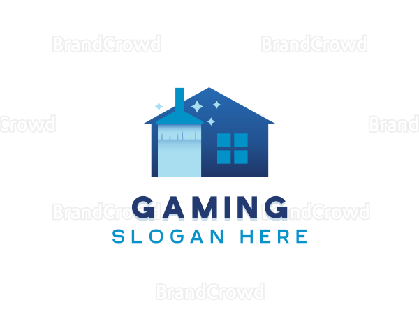Cleaning Broom Housekeeper Logo