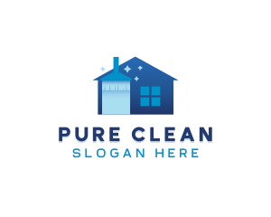 Cleaning Broom Housekeeper logo design