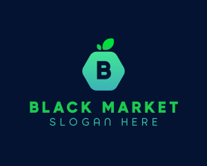 Hexagon Fruit Market logo design