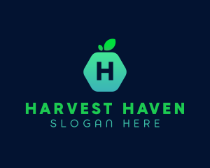 Hexagon Fruit Market logo design