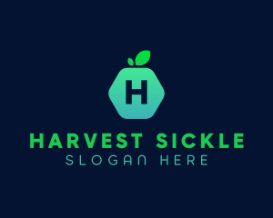 Hexagon Fruit Market logo design