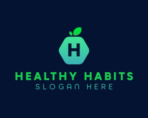 Hexagon Fruit Market logo design