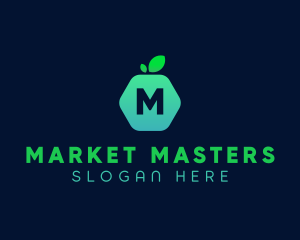 Hexagon Fruit Market logo design