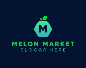 Hexagon Fruit Market logo design