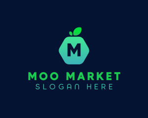 Hexagon Fruit Market logo design