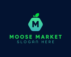 Hexagon Fruit Market logo design