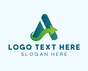 Letter A Logistics Business logo design