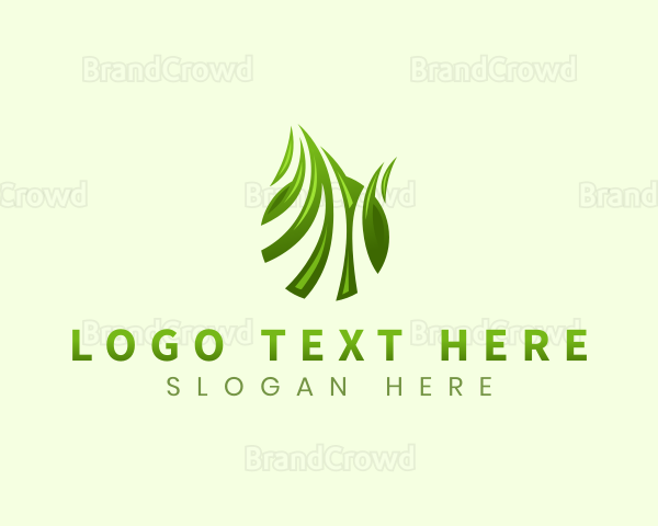 Grass Lawn Mower Logo