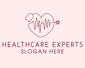 Physician - Heart Physician Statoscope logo design