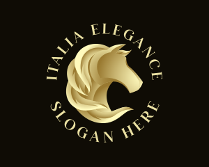 Elegant Horse Mane logo design