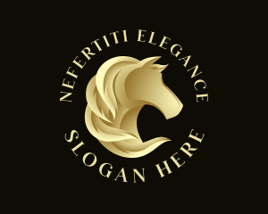 Elegant Horse Mane logo design