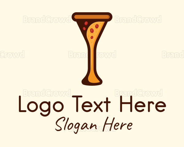 Pizza Cocktail Glass Logo