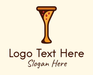 Cocktail Glass - Pizza Cocktail Glass logo design