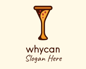 Booze - Pizza Cocktail Glass logo design