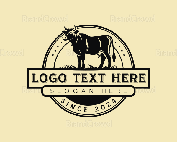 Bovine Cow Farm Logo