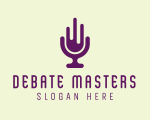 Debate - Audio Microphone Podcast logo design