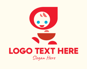 Youngster - Cute Red Hood Girl logo design