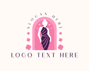 Lady - Fashionista Gown Stylist logo design