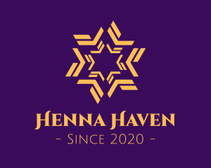 Henna - Golden Star Massage logo design
