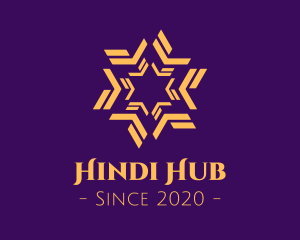 Hindi - Golden Star Massage logo design