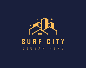 Night Urban City Metropolis logo design