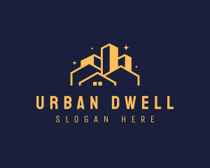 Night Urban City Metropolis logo design