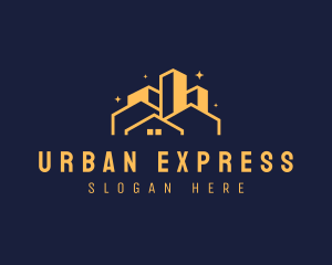 Night Urban City Metropolis logo design