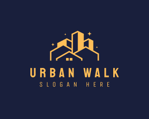 Night Urban City Metropolis logo design