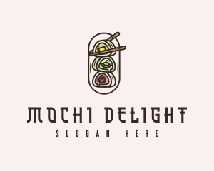 Mochi - Fruity Japanese Mochi logo design