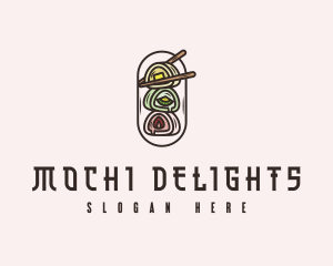 Mochi - Fruity Japanese Mochi logo design