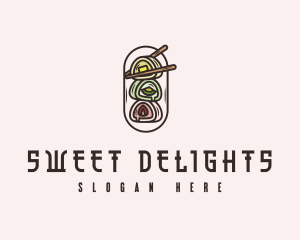 Fruity Japanese Mochi logo design