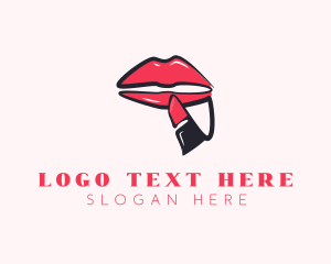 Lady - Lipstick Beauty Cosmetics logo design