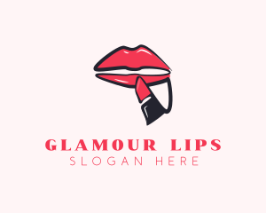 Lipstick Beauty Cosmetics logo design