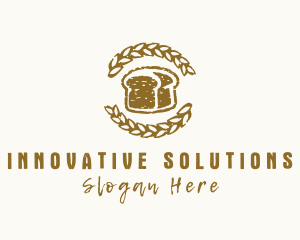 Wheat Loaf Bread Logo