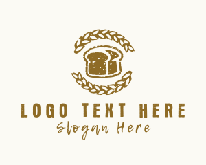 Wheat Loaf Bread Logo