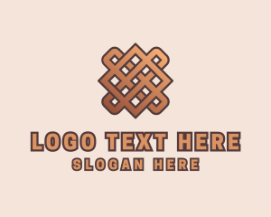 Interior Design - Woven Handicraft Pattern logo design