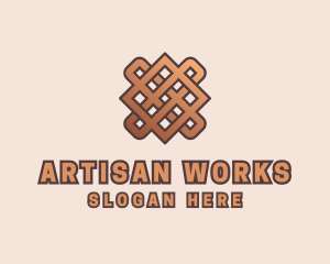 Craftsmanship - Woven Handicraft Pattern logo design