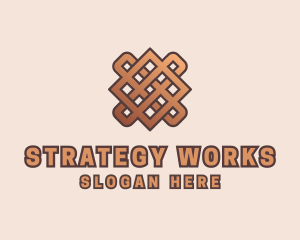 Woven Handicraft Pattern logo design